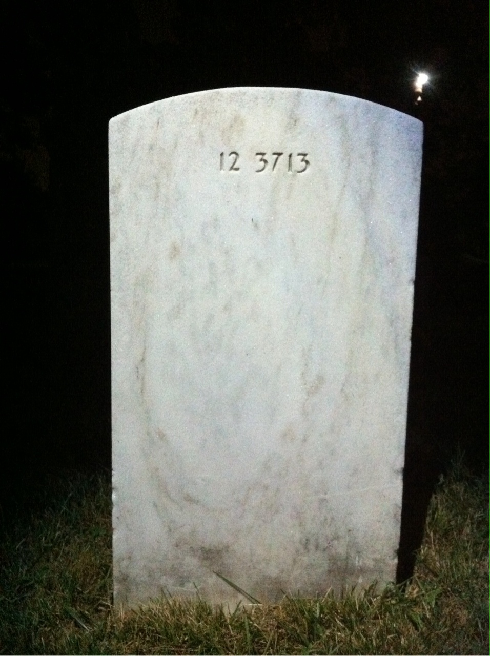 Back of headstone — John Badisch
