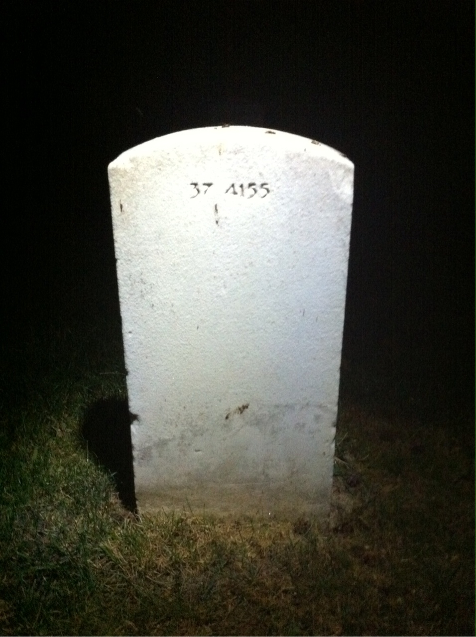 Back of headstone — James Joseph Taylor