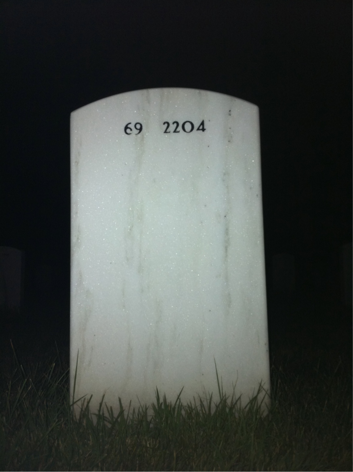 Back of headstone — Robert Brown