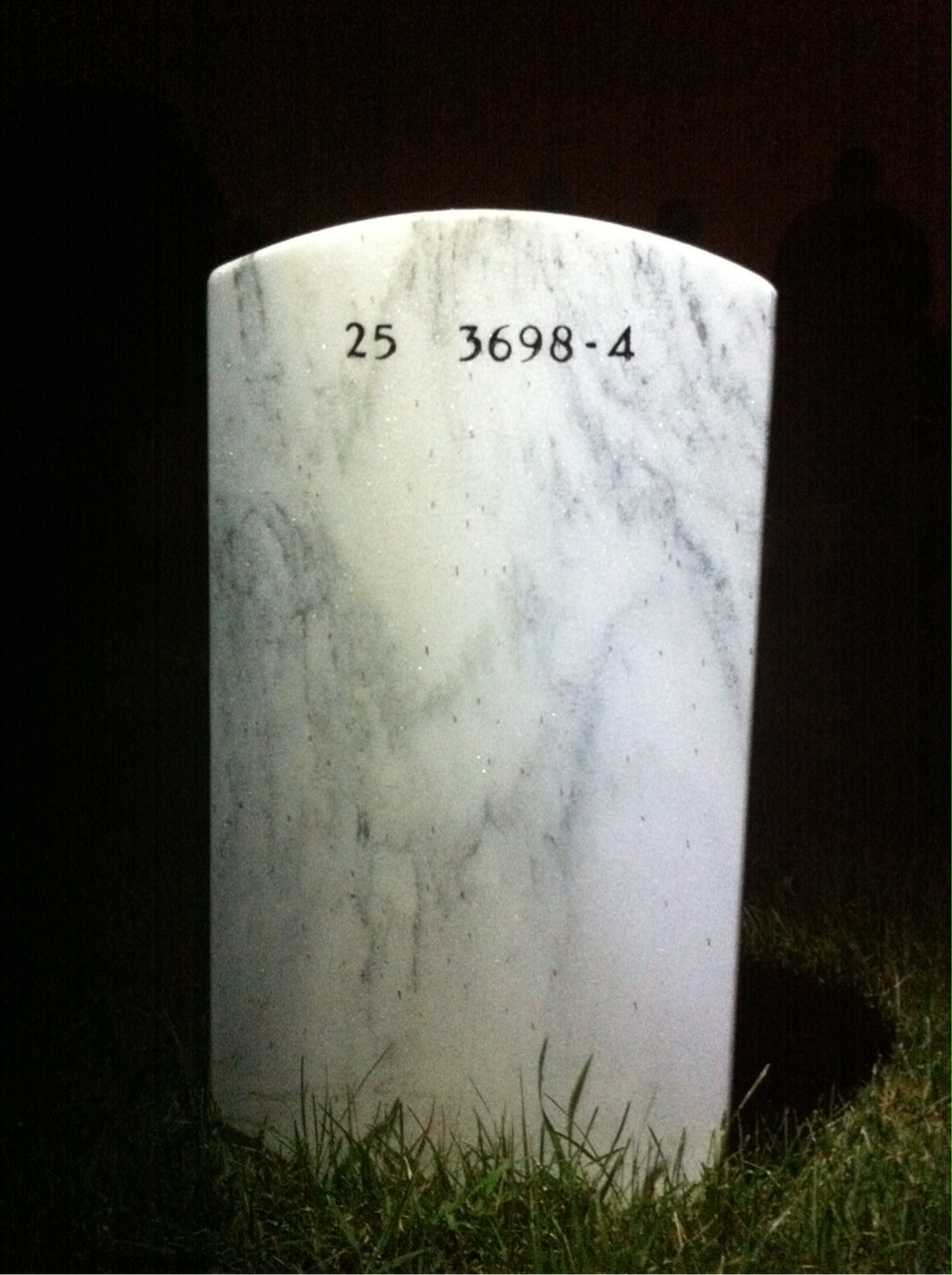 Back of headstone — Luis Alvarez