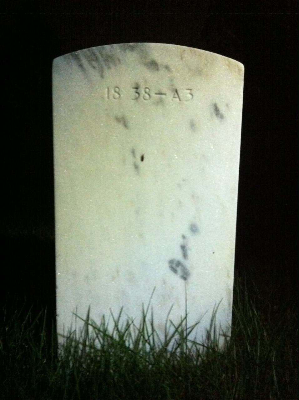 Back of headstone — James Mogle