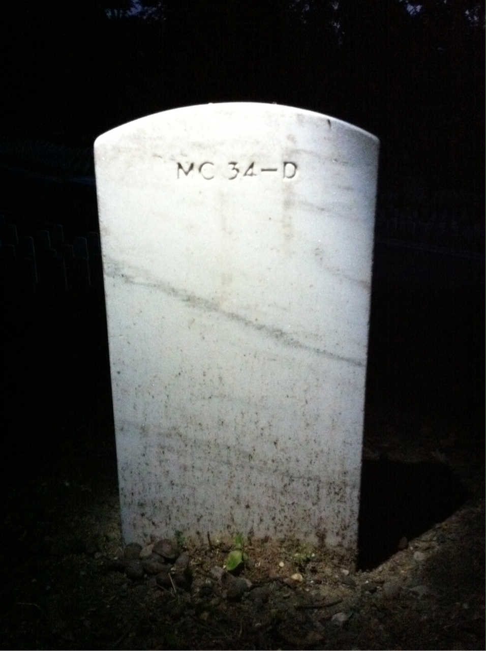 Back of headstone — William A Sullivan
