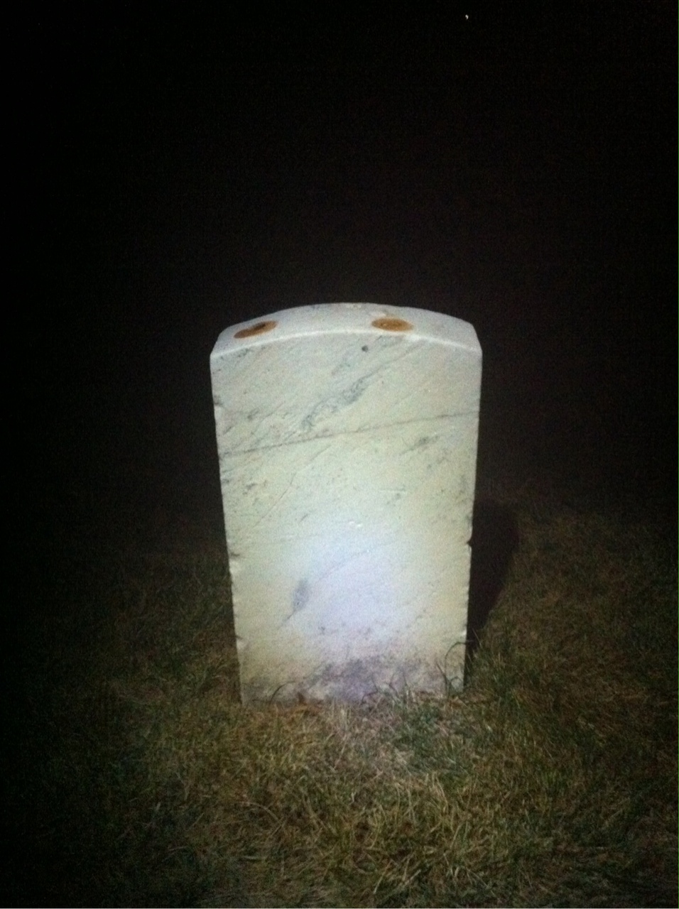 Back of headstone — Austin Anderson