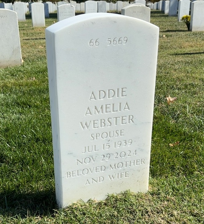 Back of headstone — Eugene Ray Webster