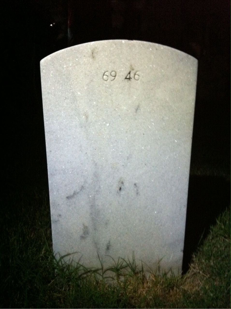 Back of headstone — Duayne Baker