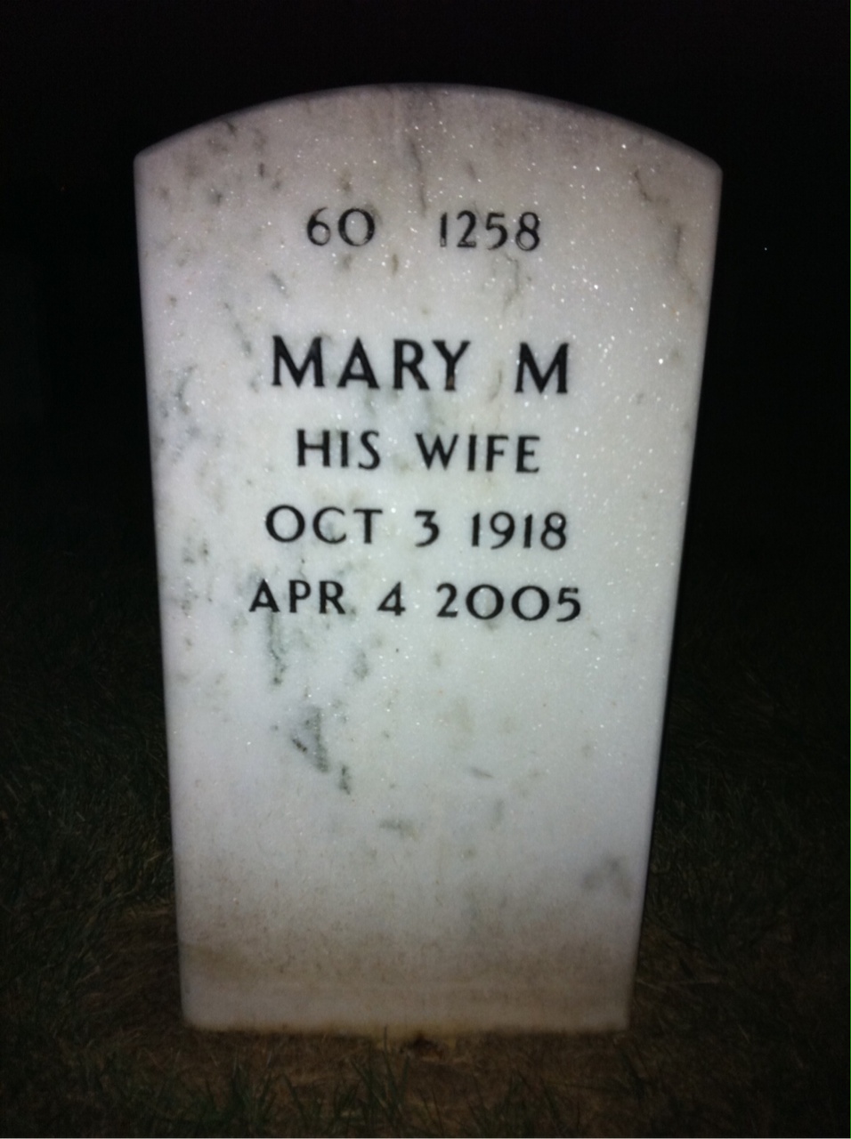 Back of headstone — Frederick Chapman