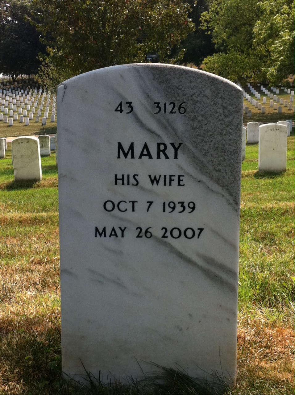 Back of headstone — John Teague