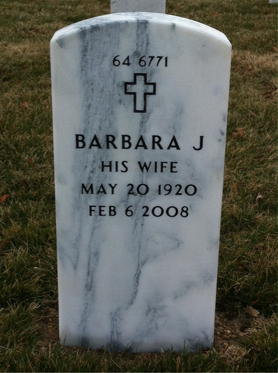 Back of headstone — John Breakall