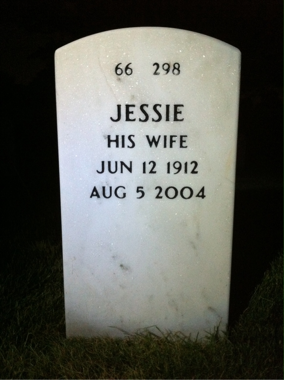 Back of headstone — Clem Sammons
