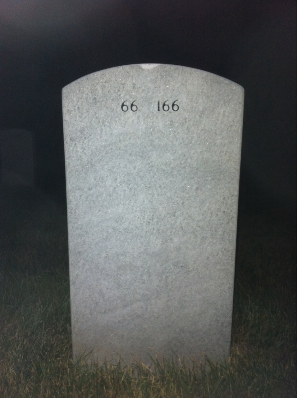Back of headstone — John Brahosky