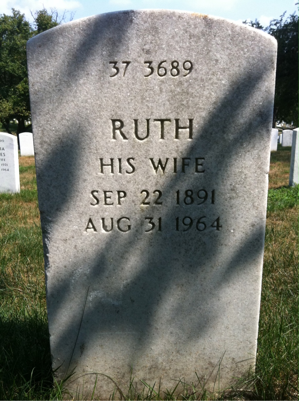 Back of headstone — Zack Williams