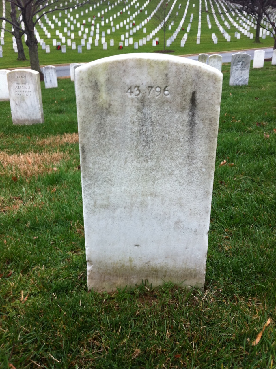 Back of headstone — Raymond Moloney