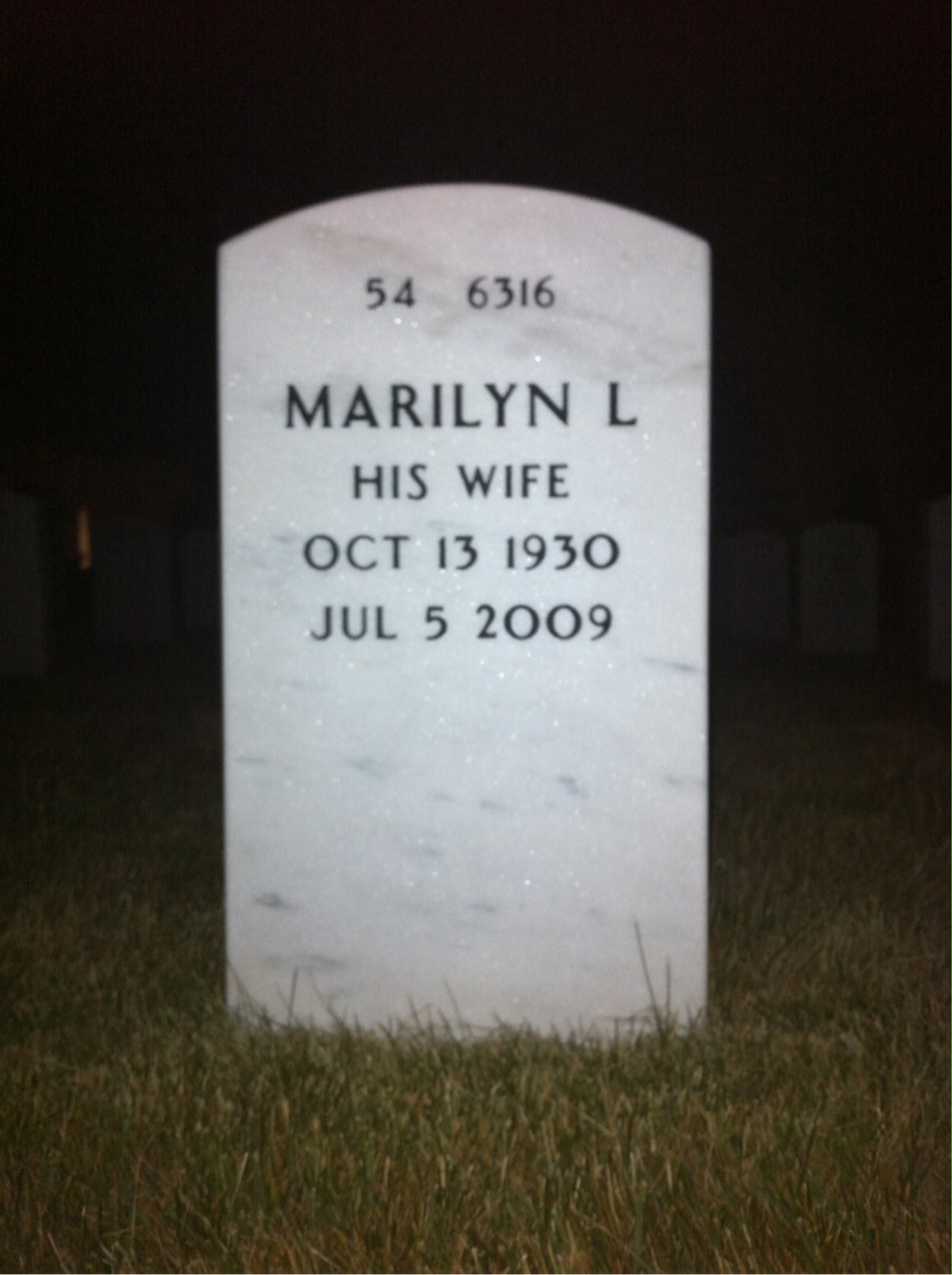 Back of headstone — Lloyd Petty