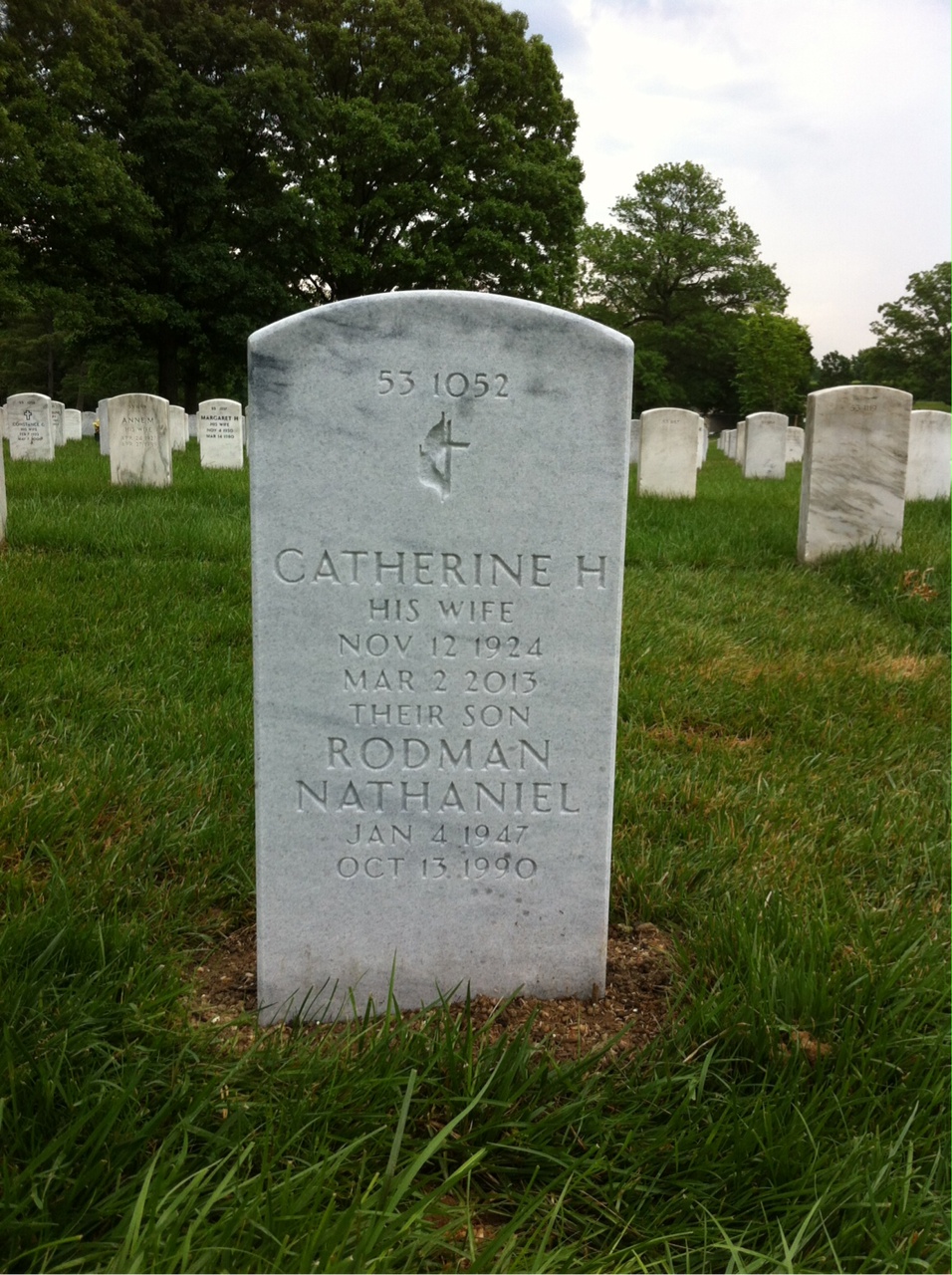 Back of headstone — Paul R Green