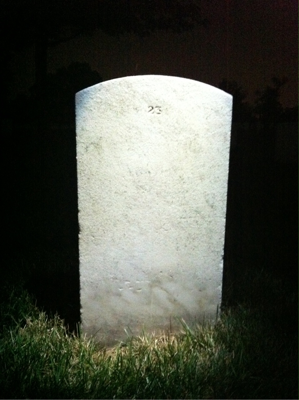 Back of headstone — Harry Morgan