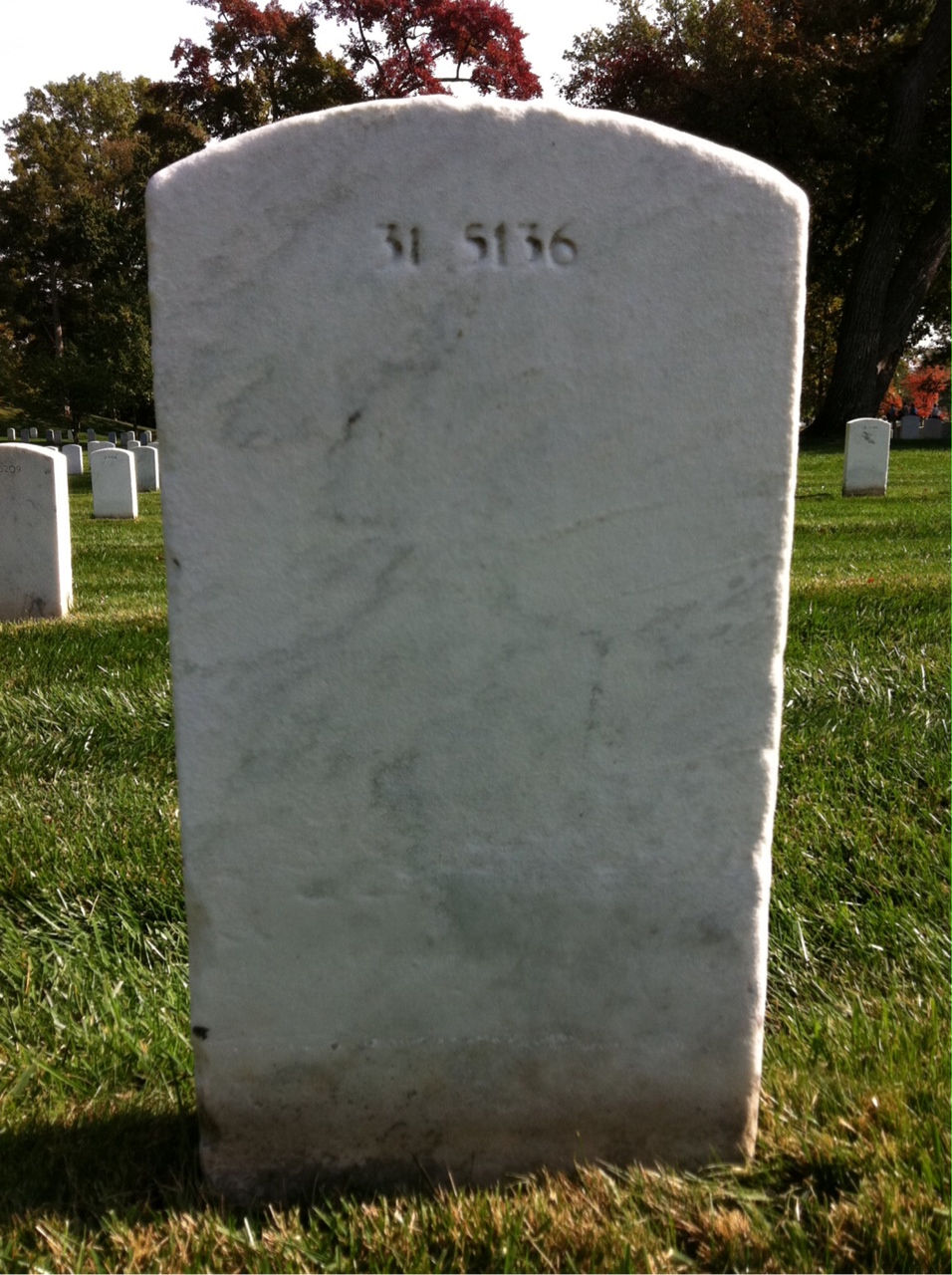 Back of headstone — Michael Murphy