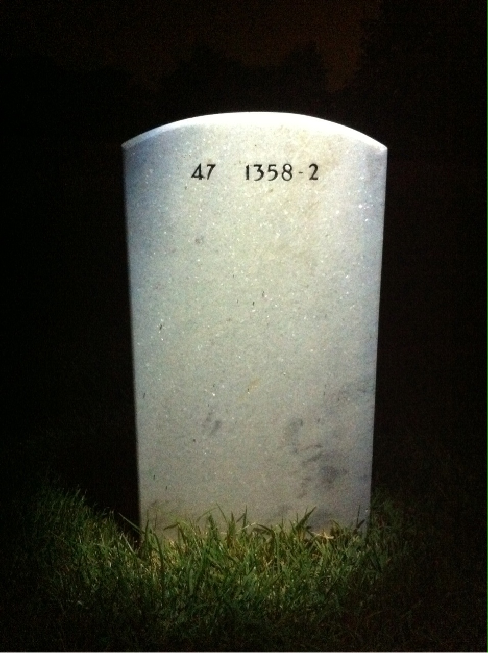 Back of headstone — Mark Cleaves