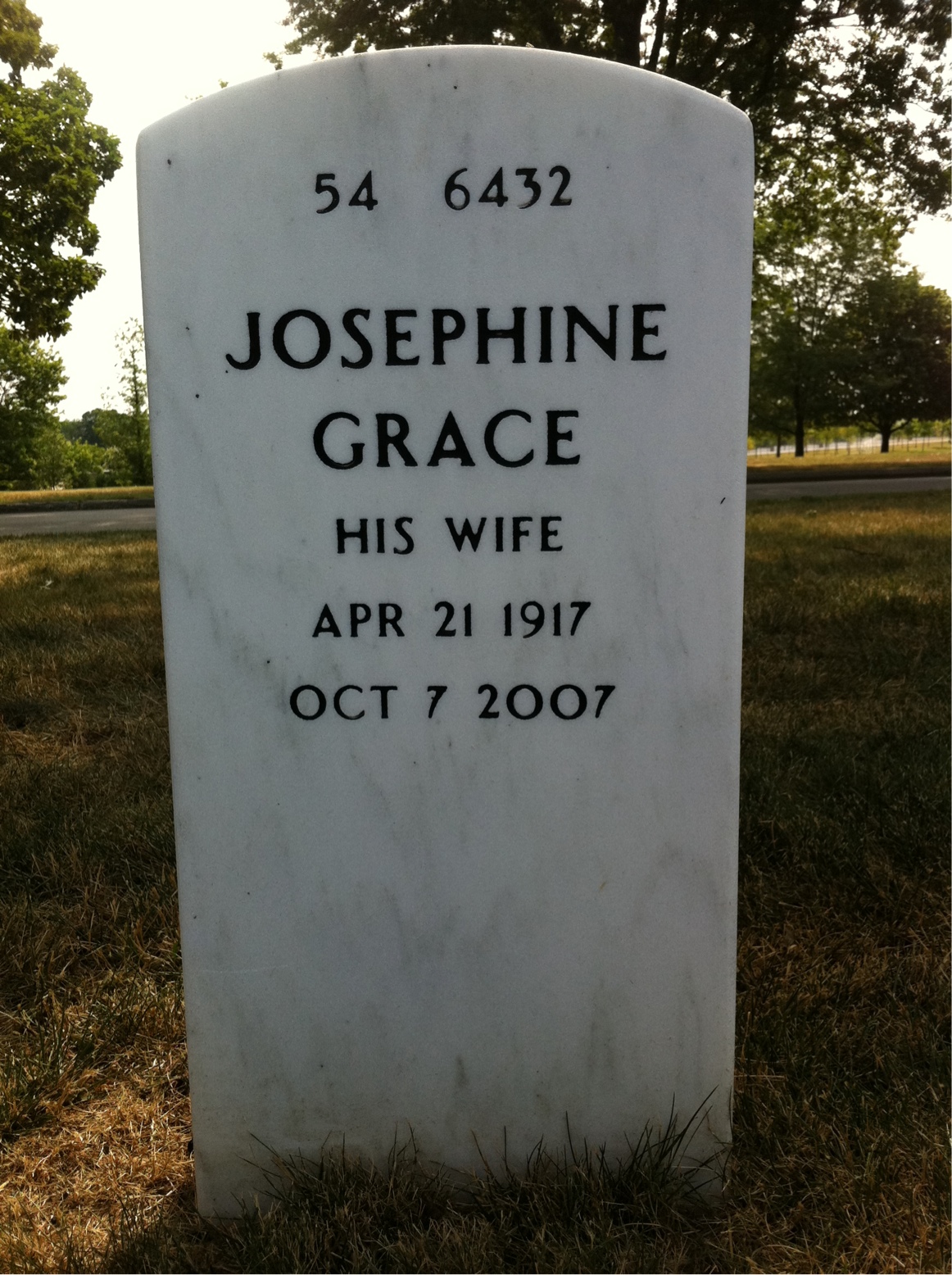 Back of headstone — Christopher Cahill