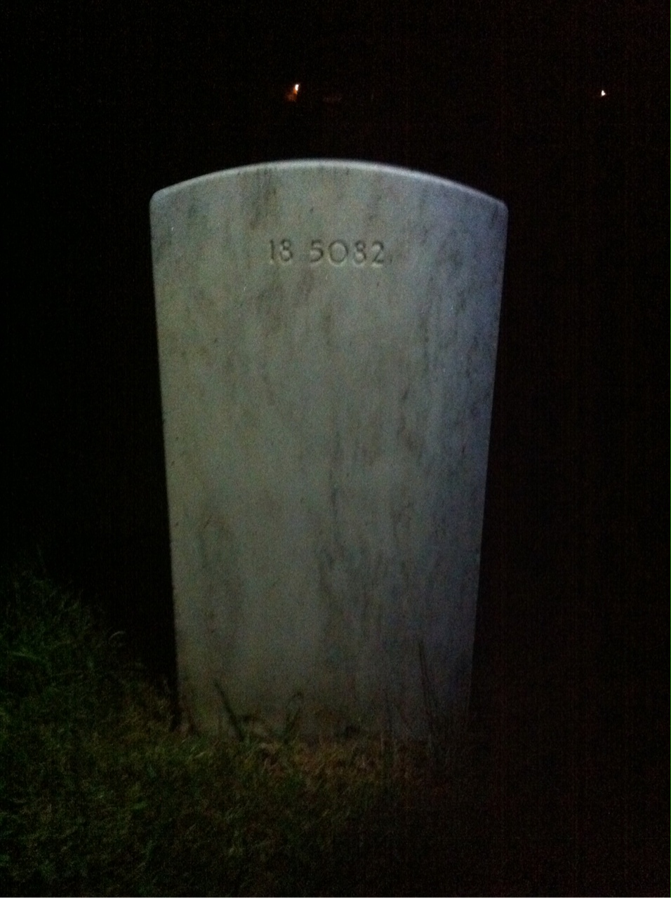 Back of headstone — William Mckenna
