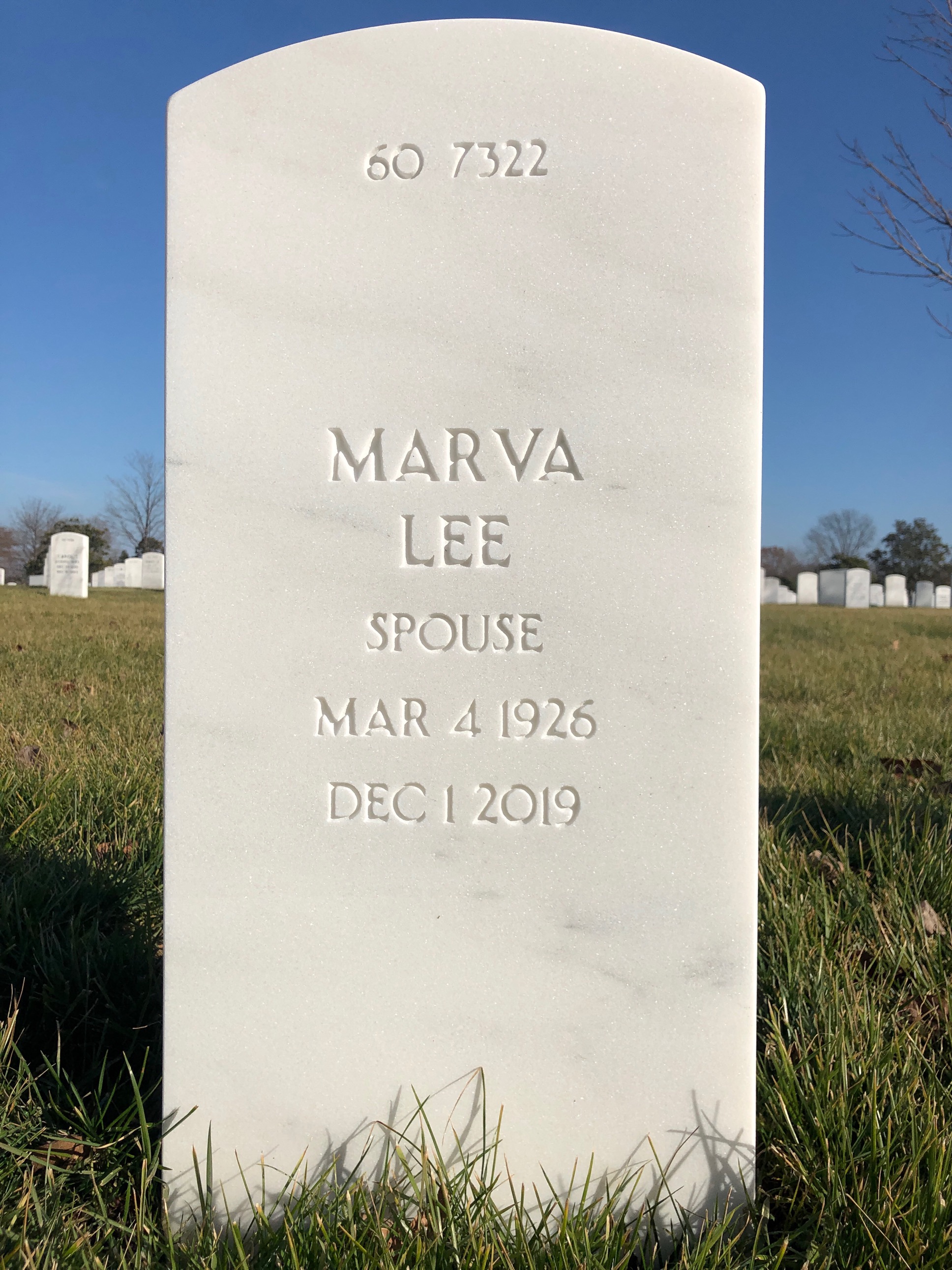 Back of headstone — John Williams