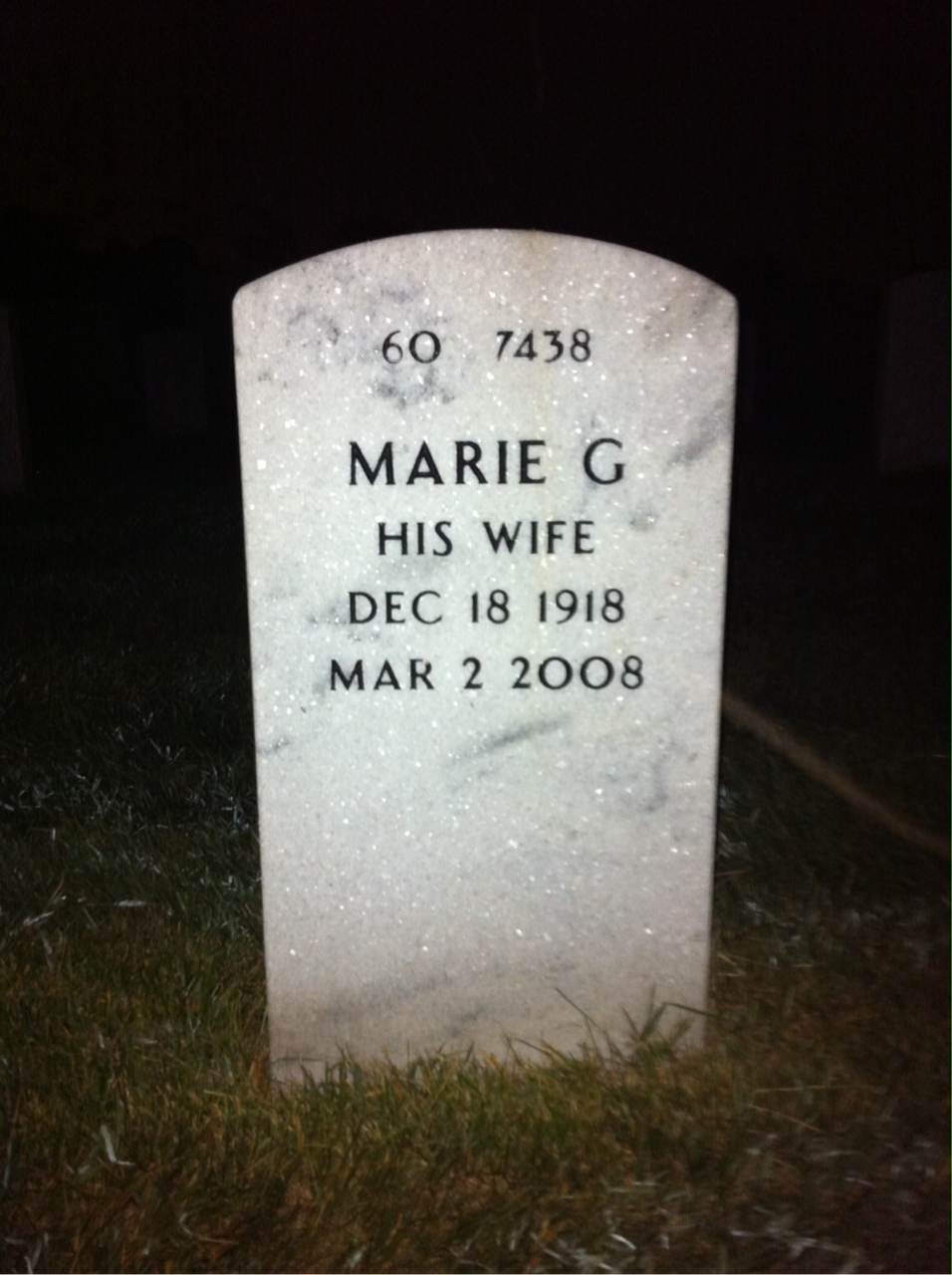 Back of headstone — Houston Childers