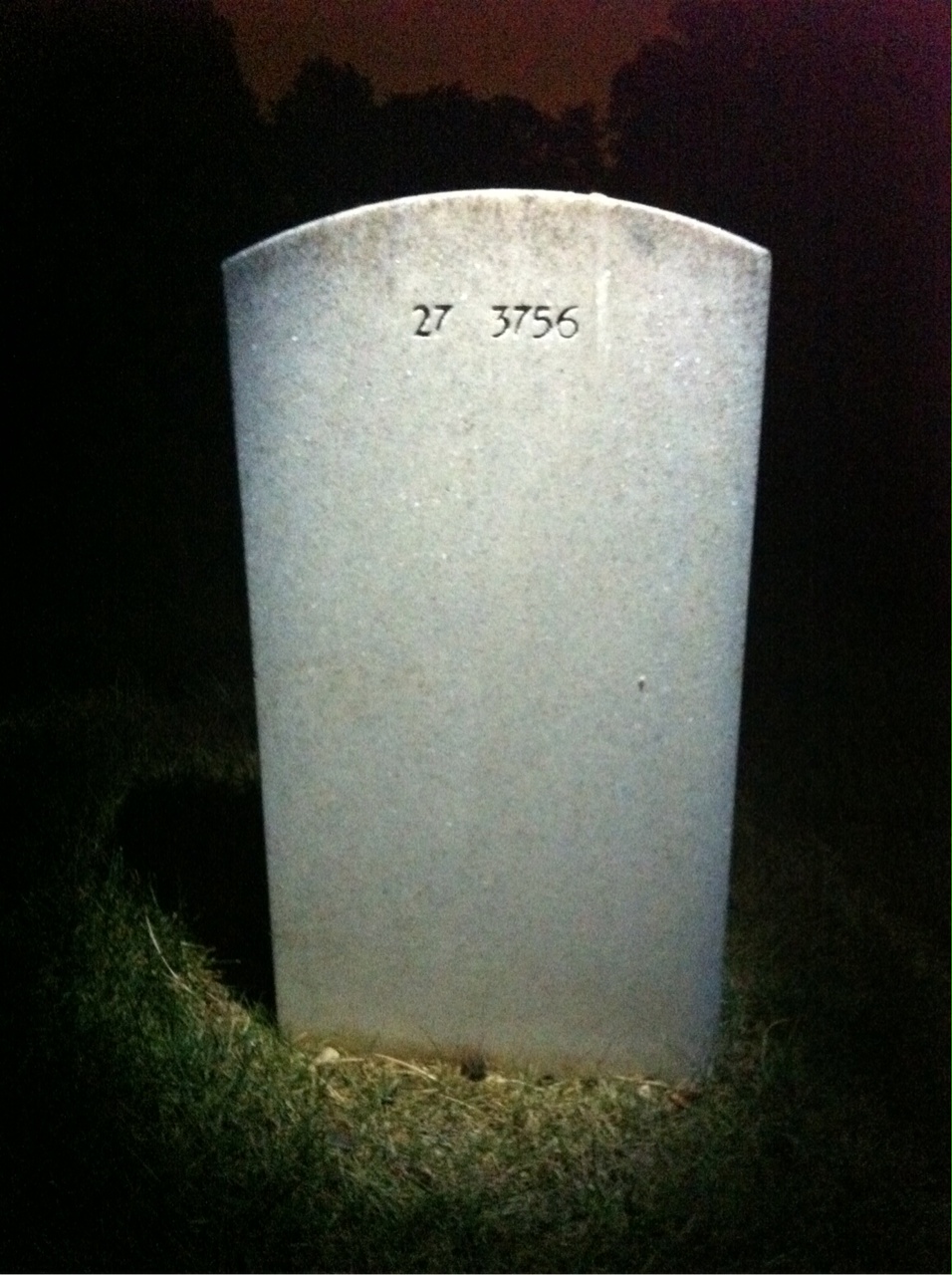 Back of headstone — Charles Minor