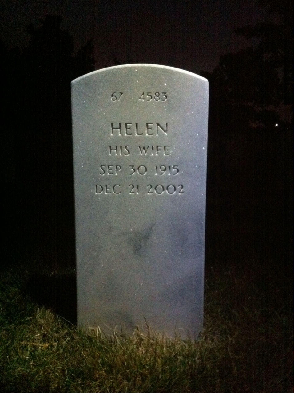 Back of headstone — Nicholas Bagnato