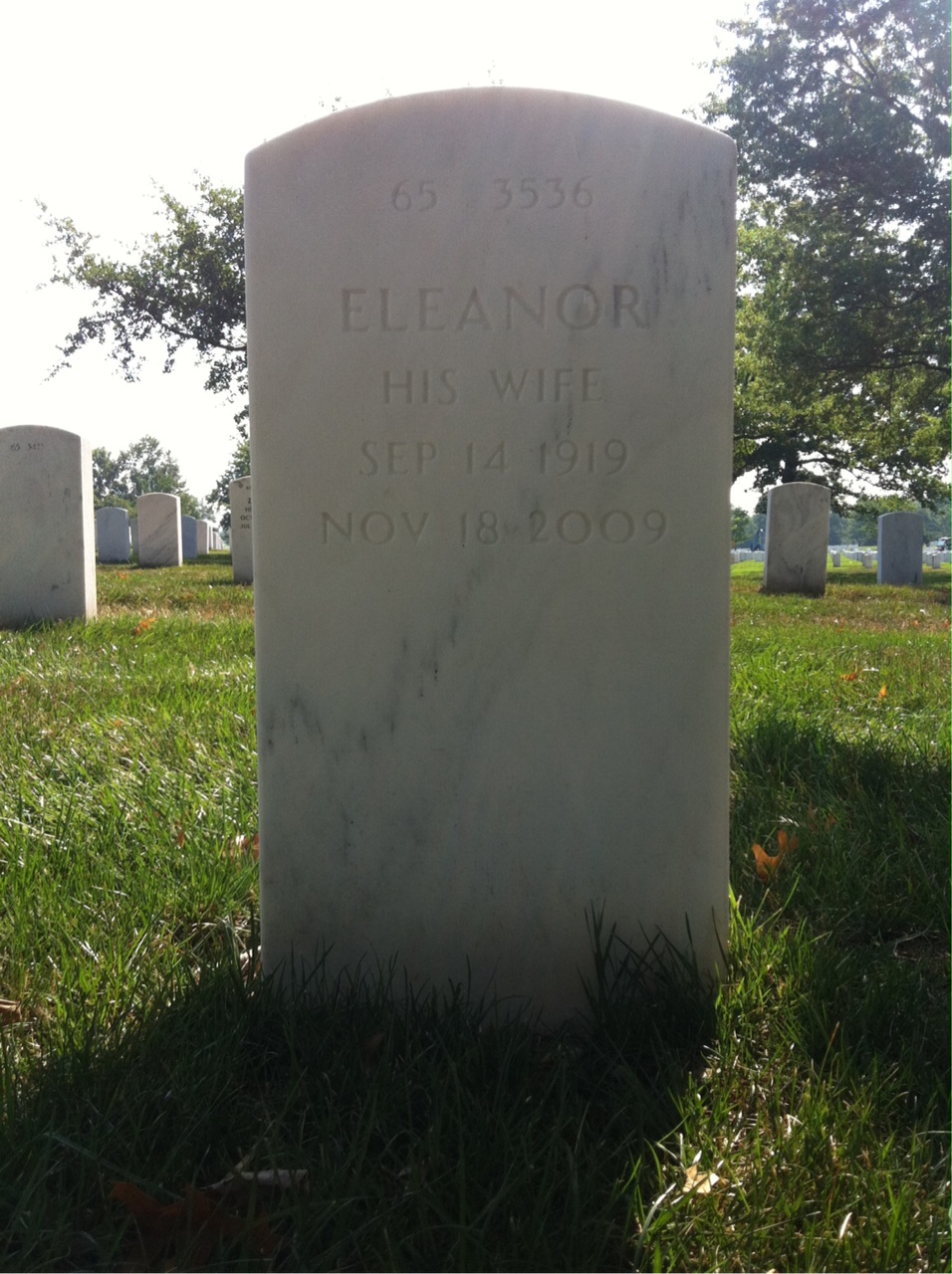 Back of headstone — Joseph Arbogast