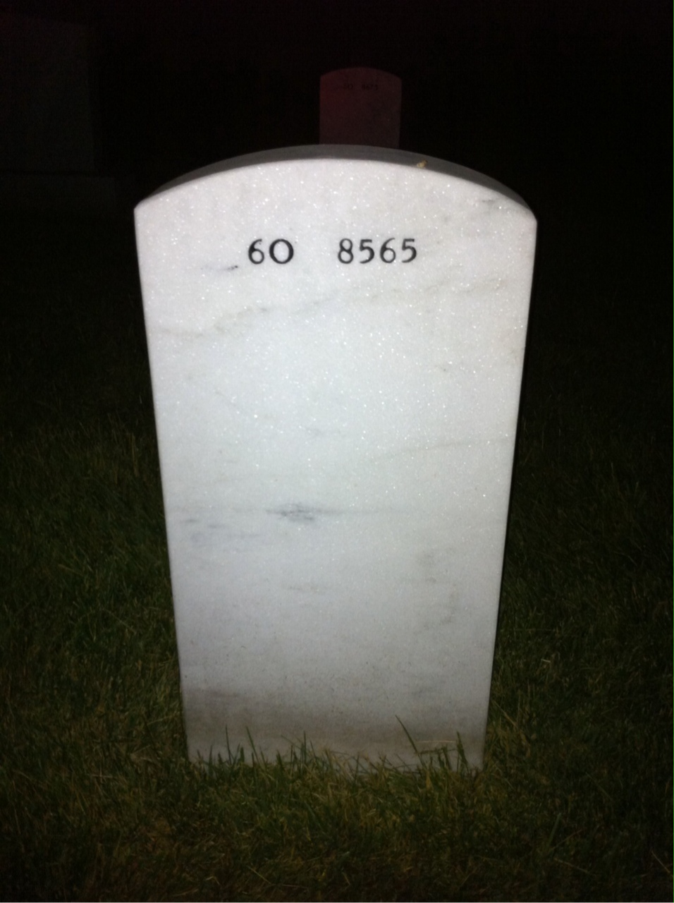 Back of headstone — Chad Barrett