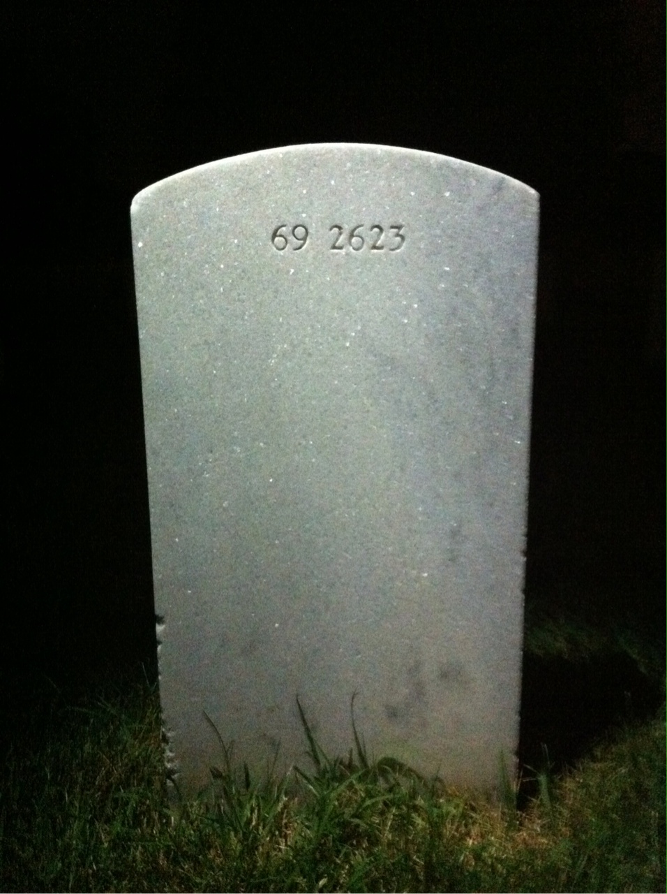 Back of headstone — Michael Mortimer