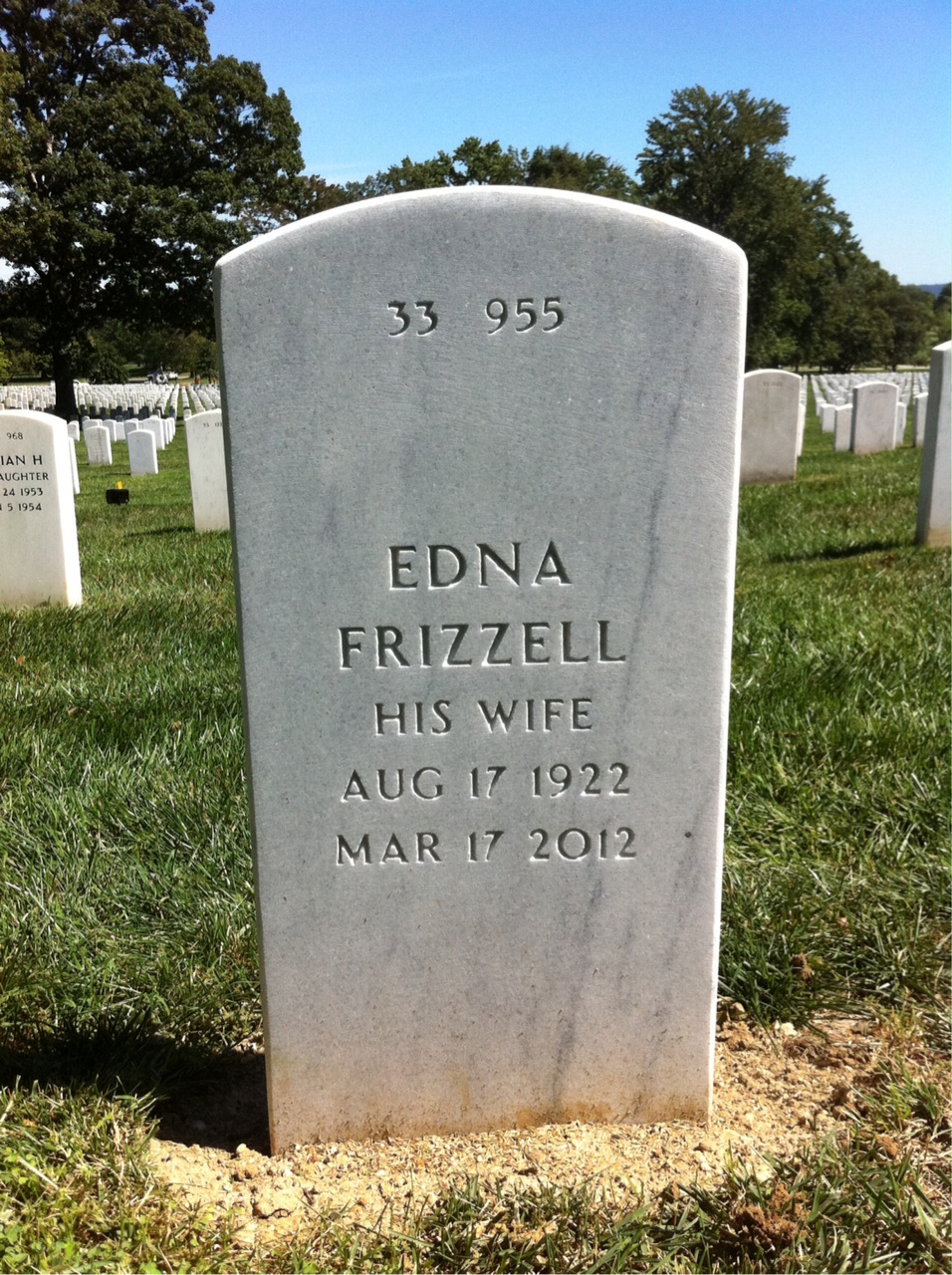 Back of headstone — Jack Goodman