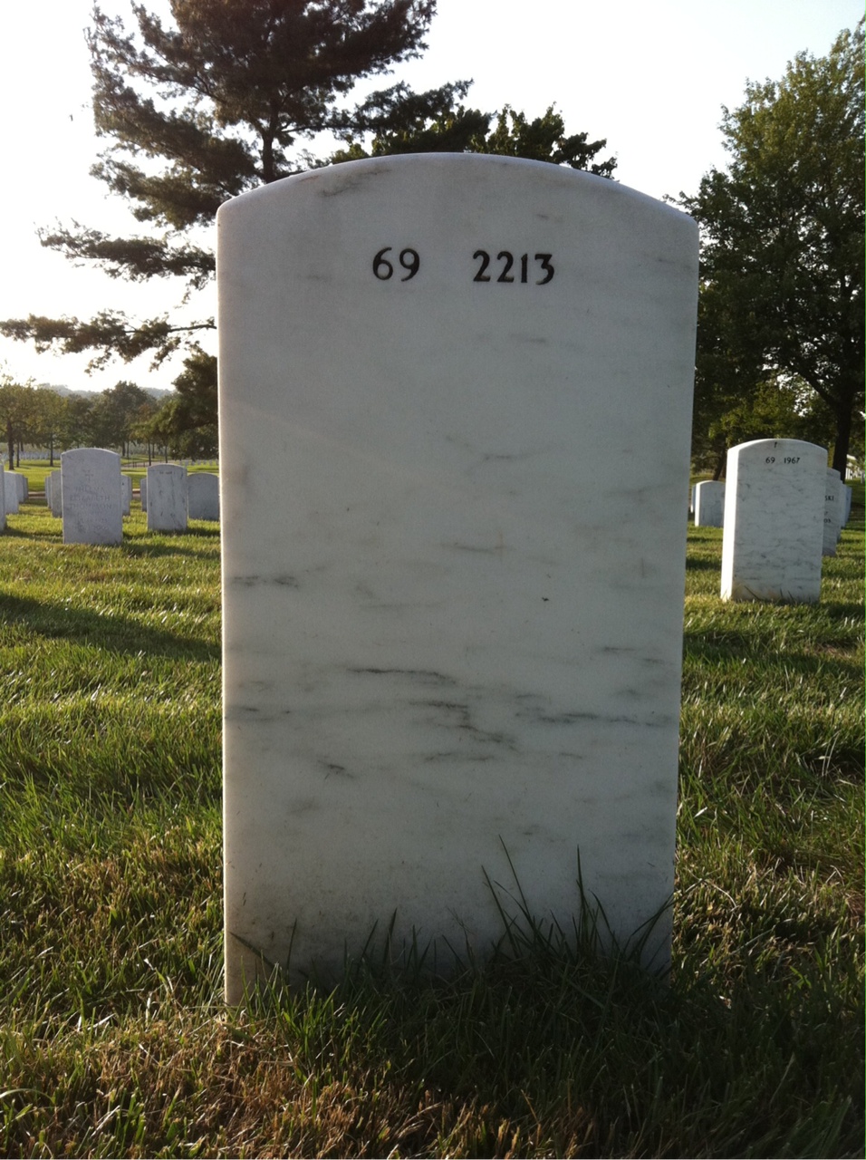 Back of headstone — David Woodall