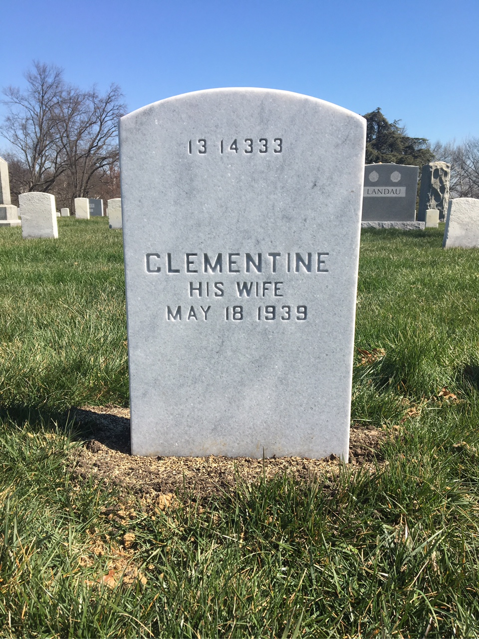 Back of headstone — George Armor
