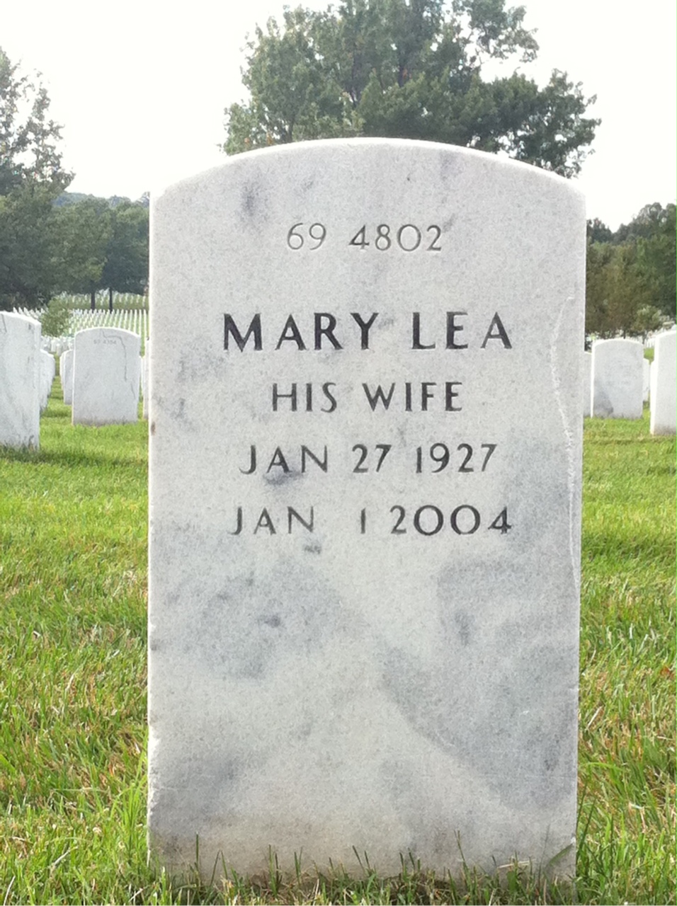 Back of headstone — Frank Devane