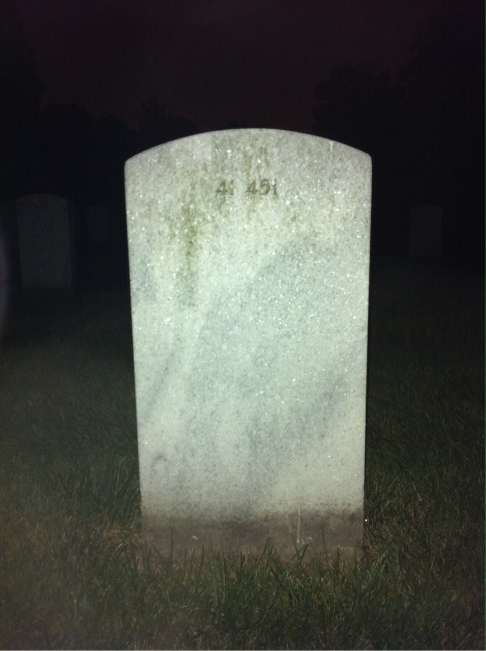 Back of headstone — James Moyar