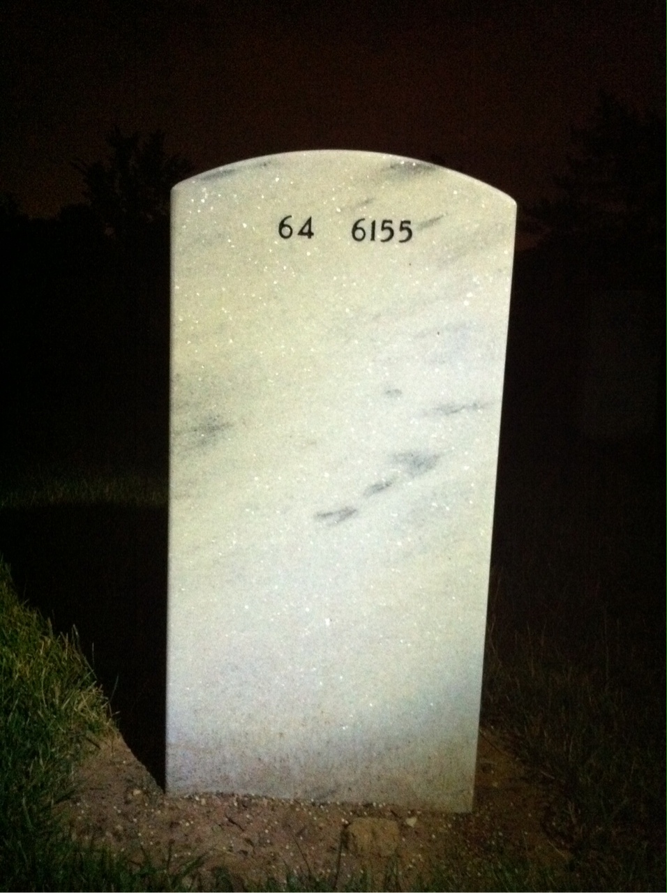 Back of headstone — William Anderson