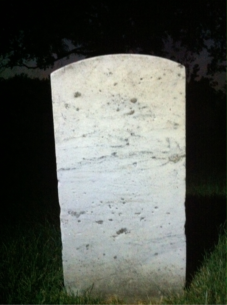 Back of headstone — John Murray