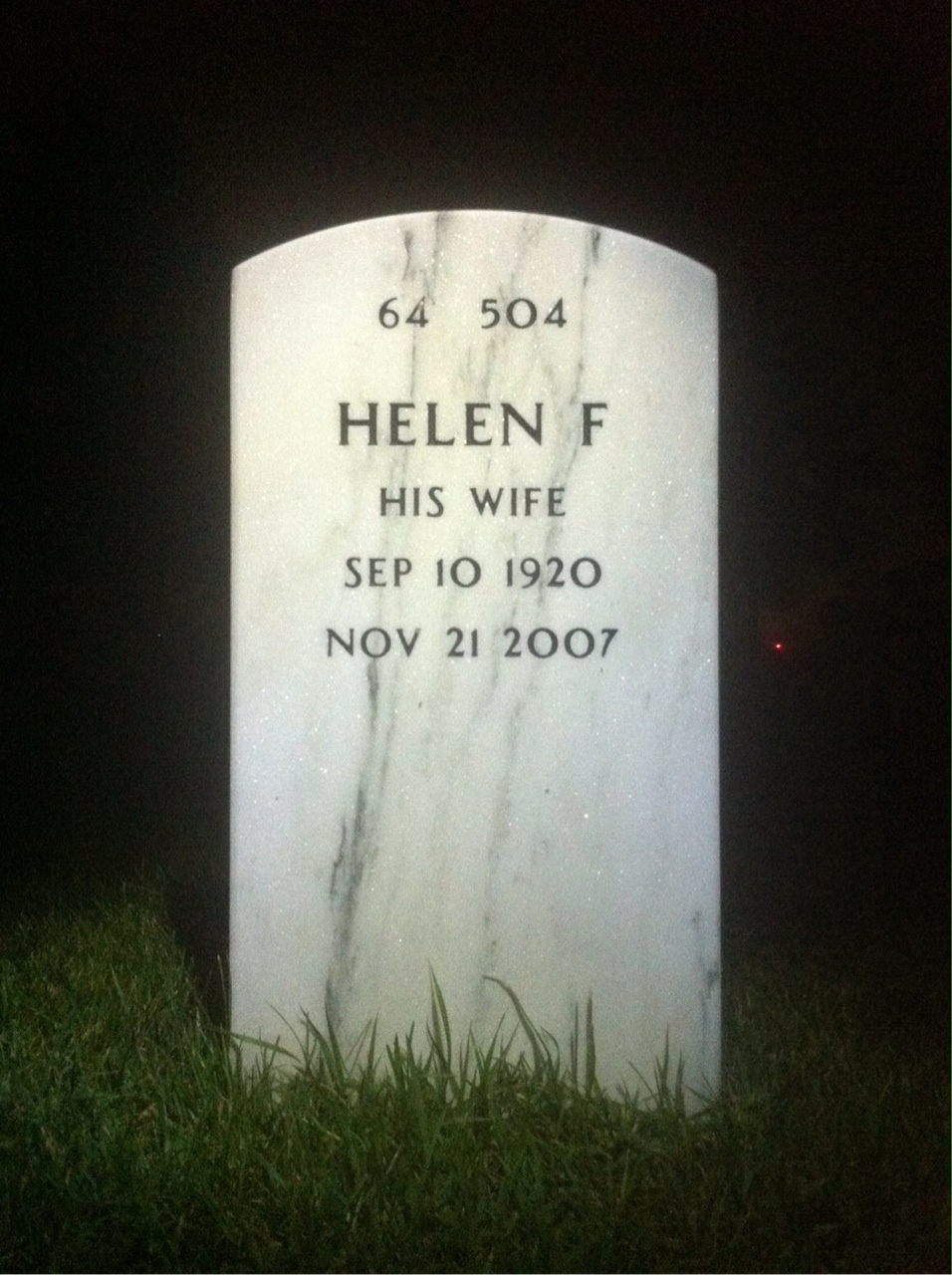 Back of headstone — John Loeber