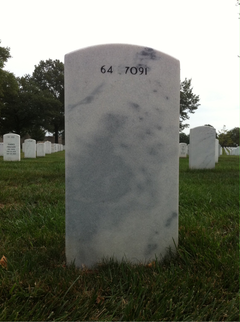 Back of headstone — Norman Hicks