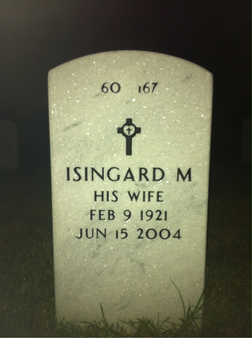 Back of headstone — Lewis Woodworth