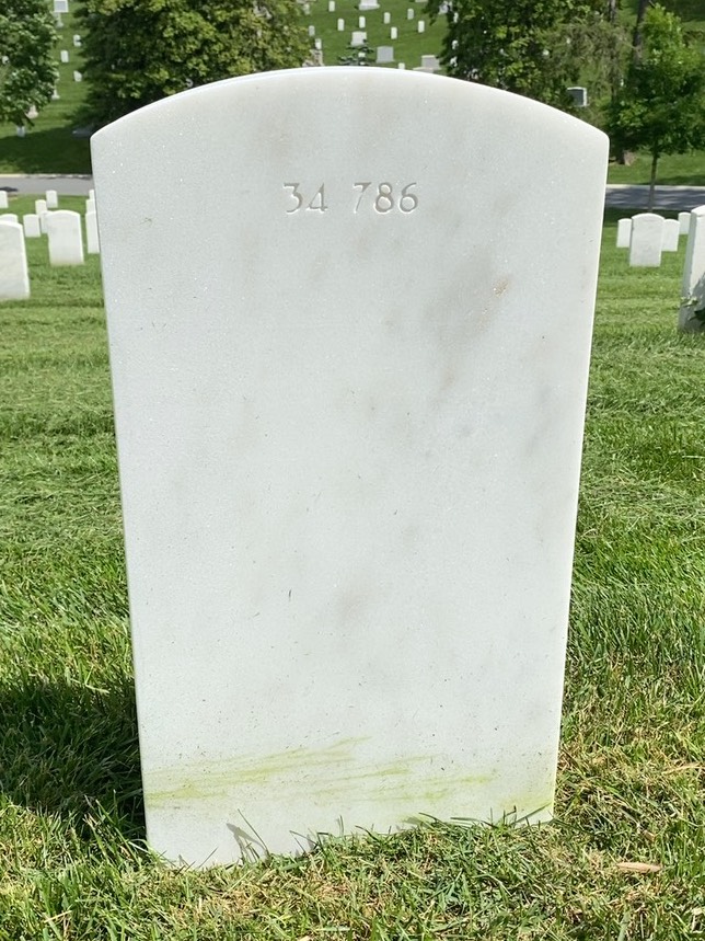 Back of headstone — Frederick Bause