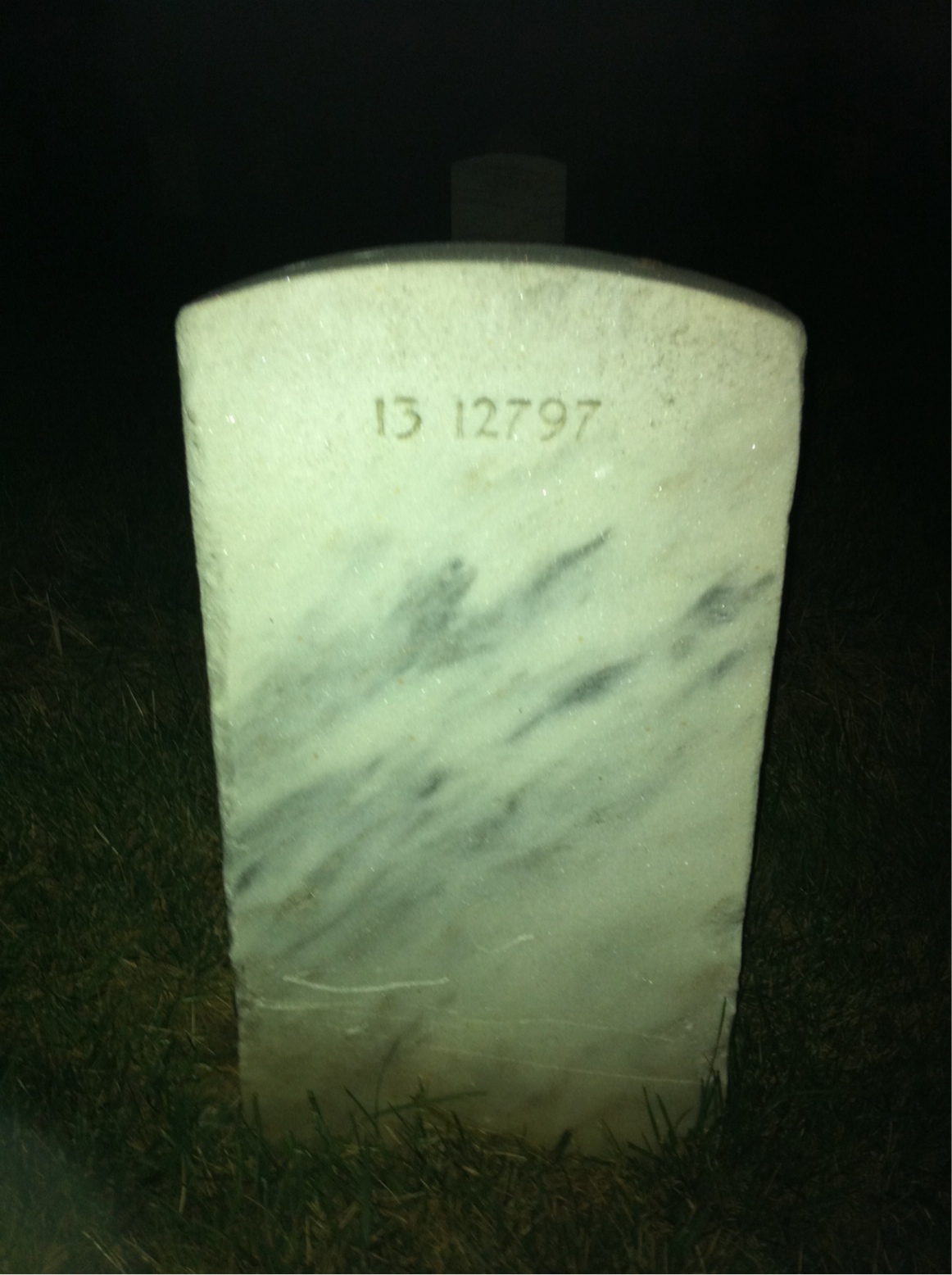 Back of headstone — Harvey Bailey