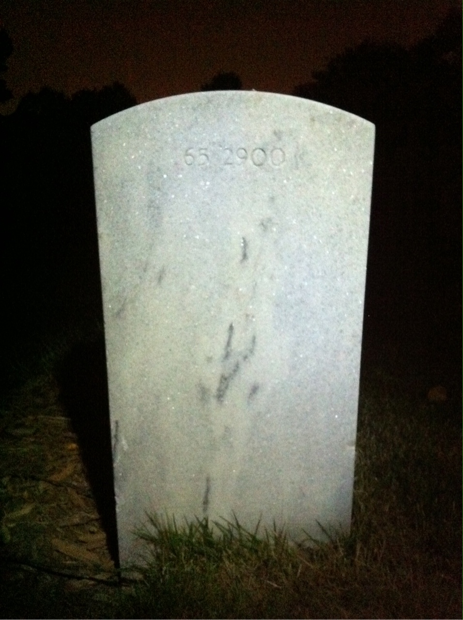 Back of headstone — Wallace L Parham
