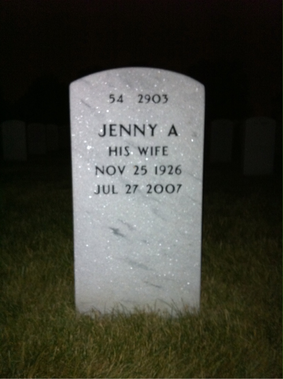 Back of headstone — Raymond Howe