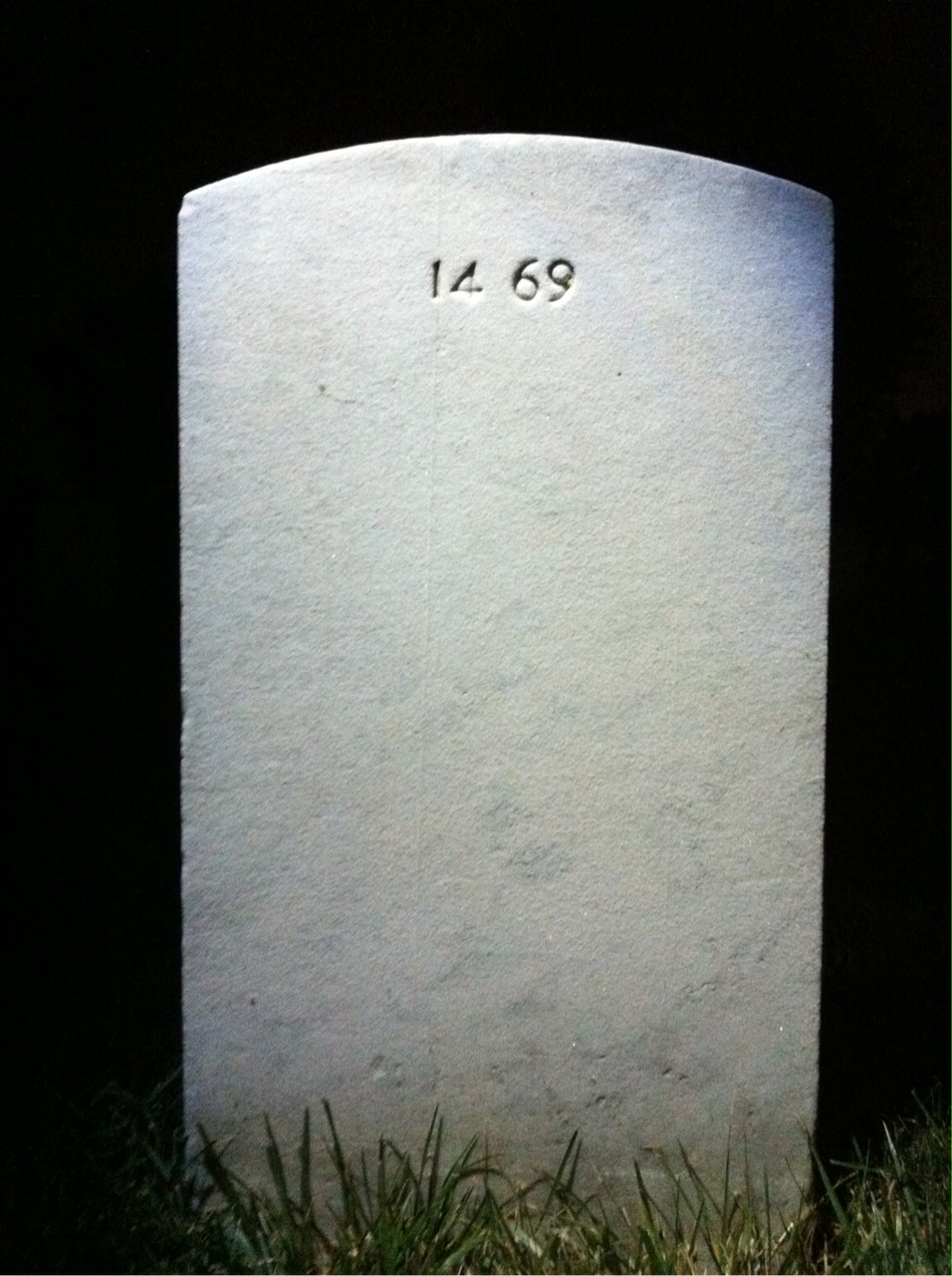 Back of headstone — Joseph Cox