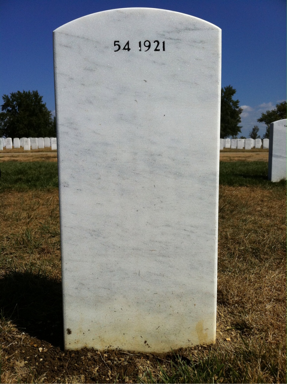 Back of headstone — David Mitchell