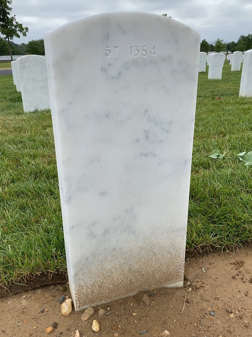 Back of headstone — Thomas Joseph Sullivan