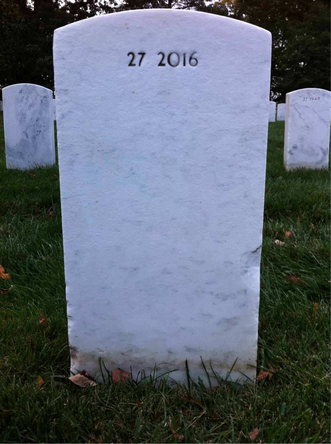Back of headstone — Julia Ashten