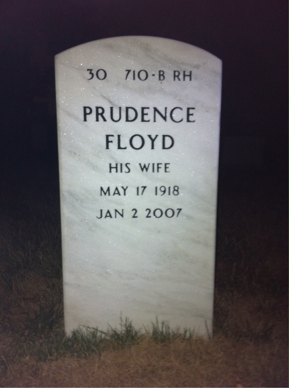 Back of headstone — Robert Flinn