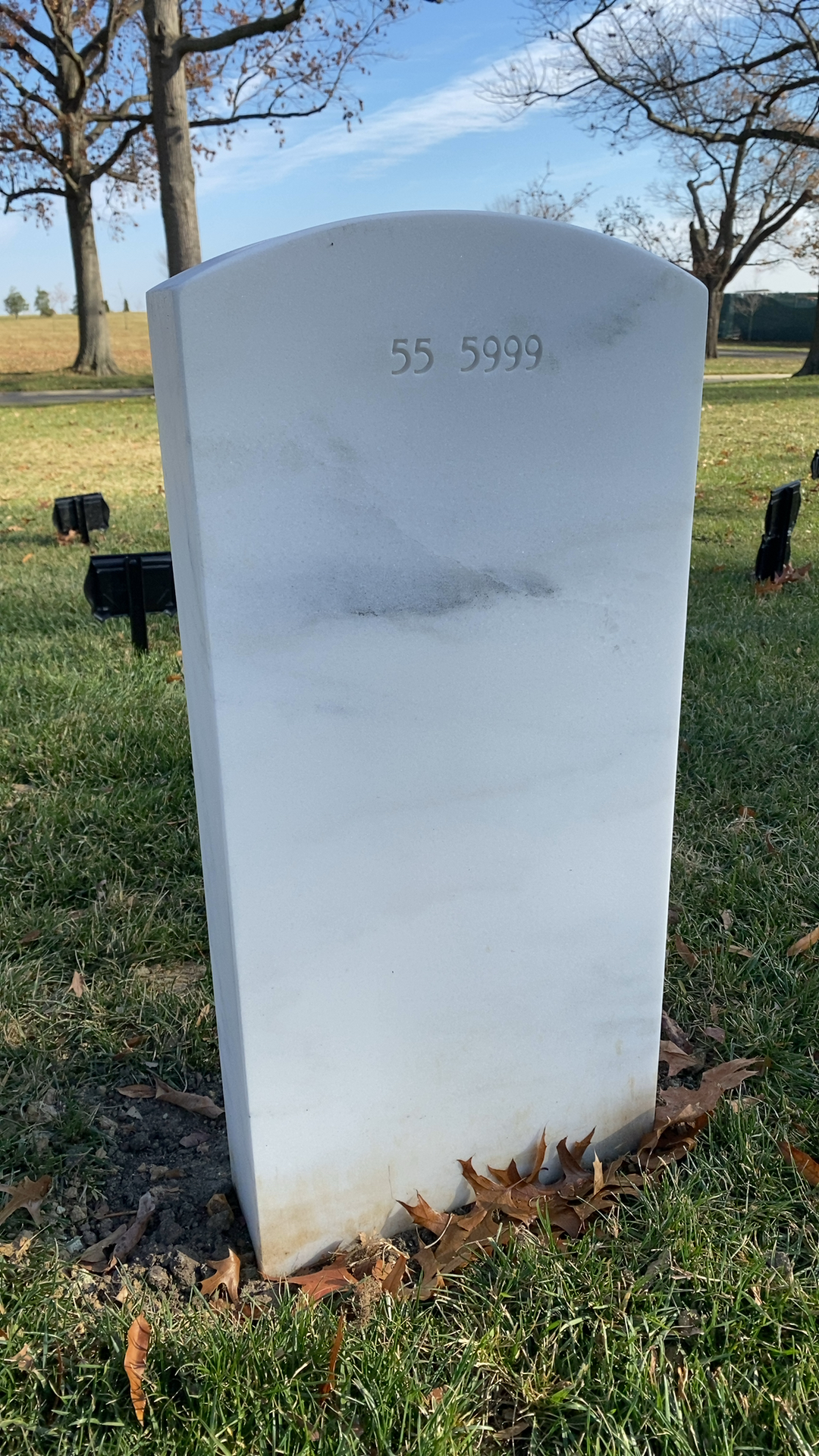 Back of headstone — Thomas Ball